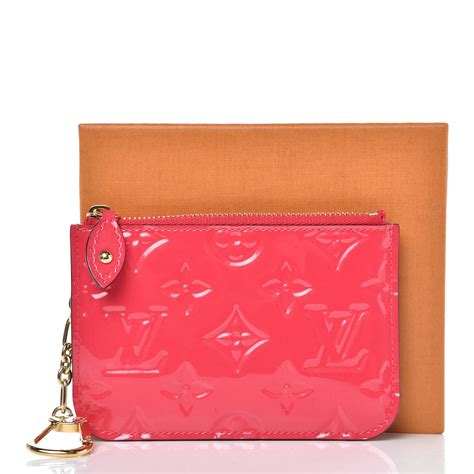 louis vuitton vernis key pouch pink|louis vuitton keychain.